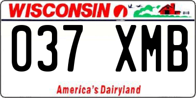 WI license plate 037XMB