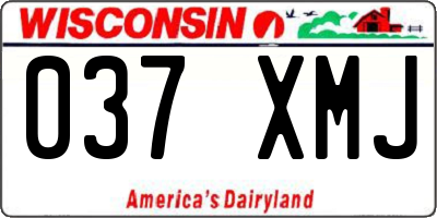 WI license plate 037XMJ