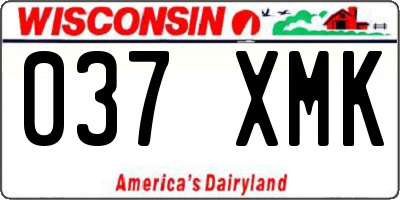 WI license plate 037XMK