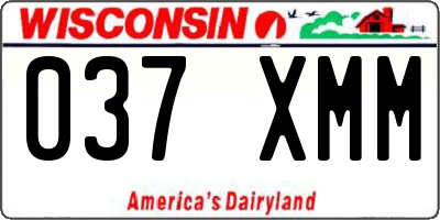 WI license plate 037XMM