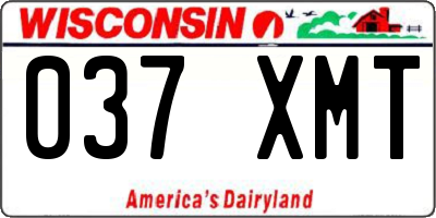 WI license plate 037XMT