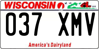 WI license plate 037XMV
