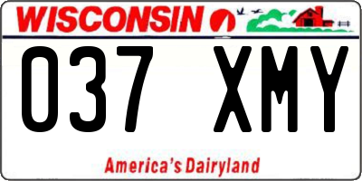 WI license plate 037XMY