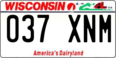 WI license plate 037XNM
