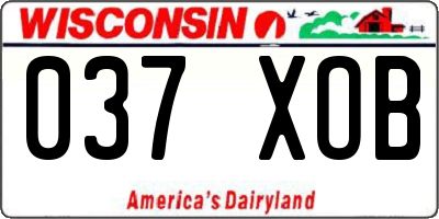 WI license plate 037XOB