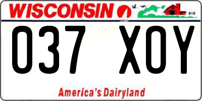 WI license plate 037XOY