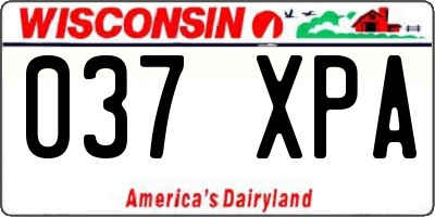 WI license plate 037XPA