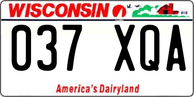 WI license plate 037XQA