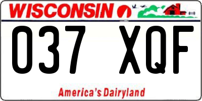 WI license plate 037XQF