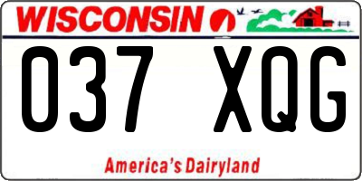 WI license plate 037XQG