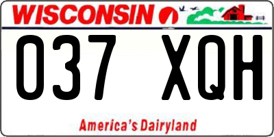WI license plate 037XQH