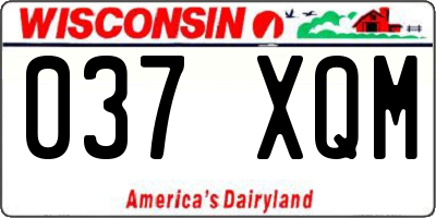 WI license plate 037XQM