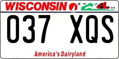 WI license plate 037XQS