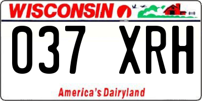WI license plate 037XRH