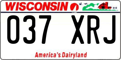 WI license plate 037XRJ