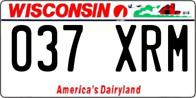WI license plate 037XRM
