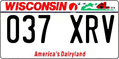 WI license plate 037XRV