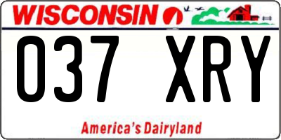 WI license plate 037XRY