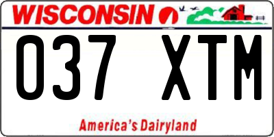 WI license plate 037XTM