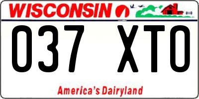 WI license plate 037XTO