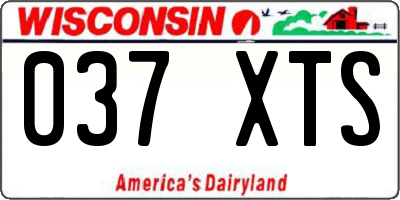 WI license plate 037XTS