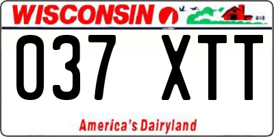 WI license plate 037XTT