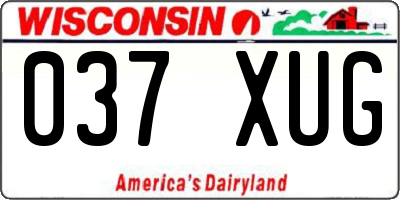 WI license plate 037XUG