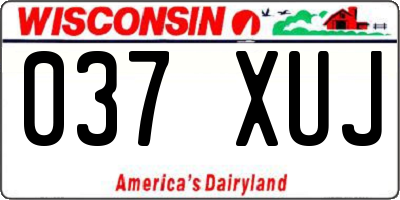 WI license plate 037XUJ