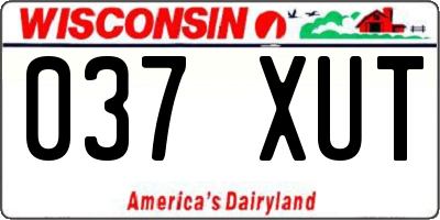 WI license plate 037XUT