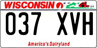 WI license plate 037XVH