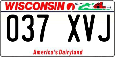 WI license plate 037XVJ