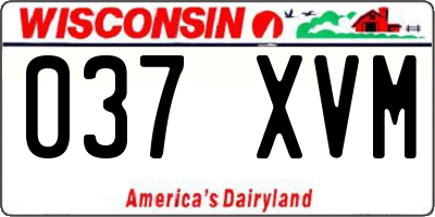 WI license plate 037XVM