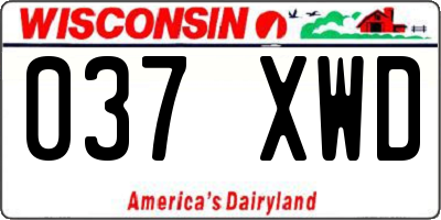 WI license plate 037XWD