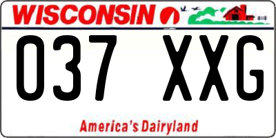 WI license plate 037XXG