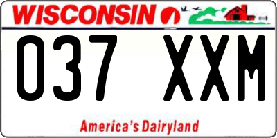 WI license plate 037XXM