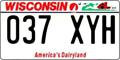 WI license plate 037XYH