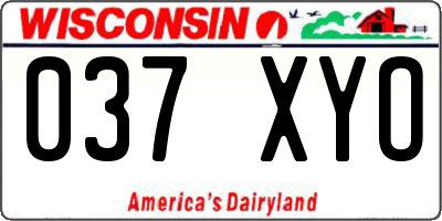 WI license plate 037XYO