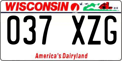 WI license plate 037XZG
