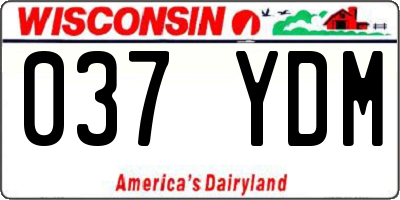 WI license plate 037YDM