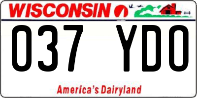 WI license plate 037YDO