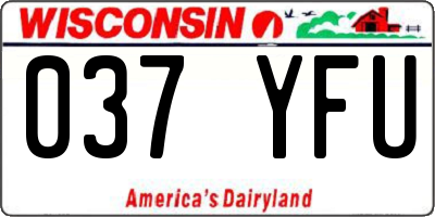 WI license plate 037YFU