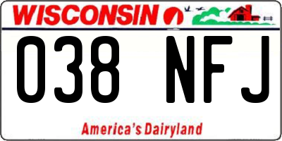 WI license plate 038NFJ