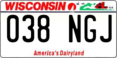WI license plate 038NGJ