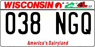 WI license plate 038NGQ