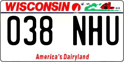 WI license plate 038NHU