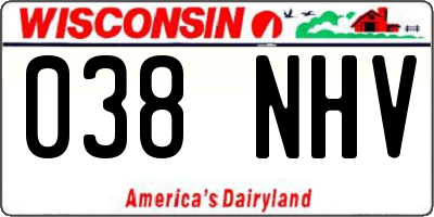 WI license plate 038NHV