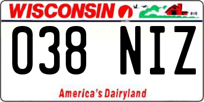 WI license plate 038NIZ