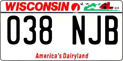 WI license plate 038NJB