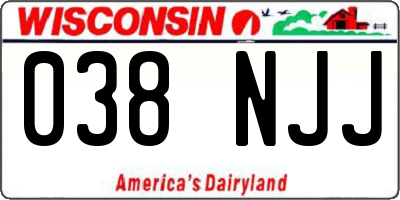 WI license plate 038NJJ
