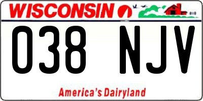 WI license plate 038NJV